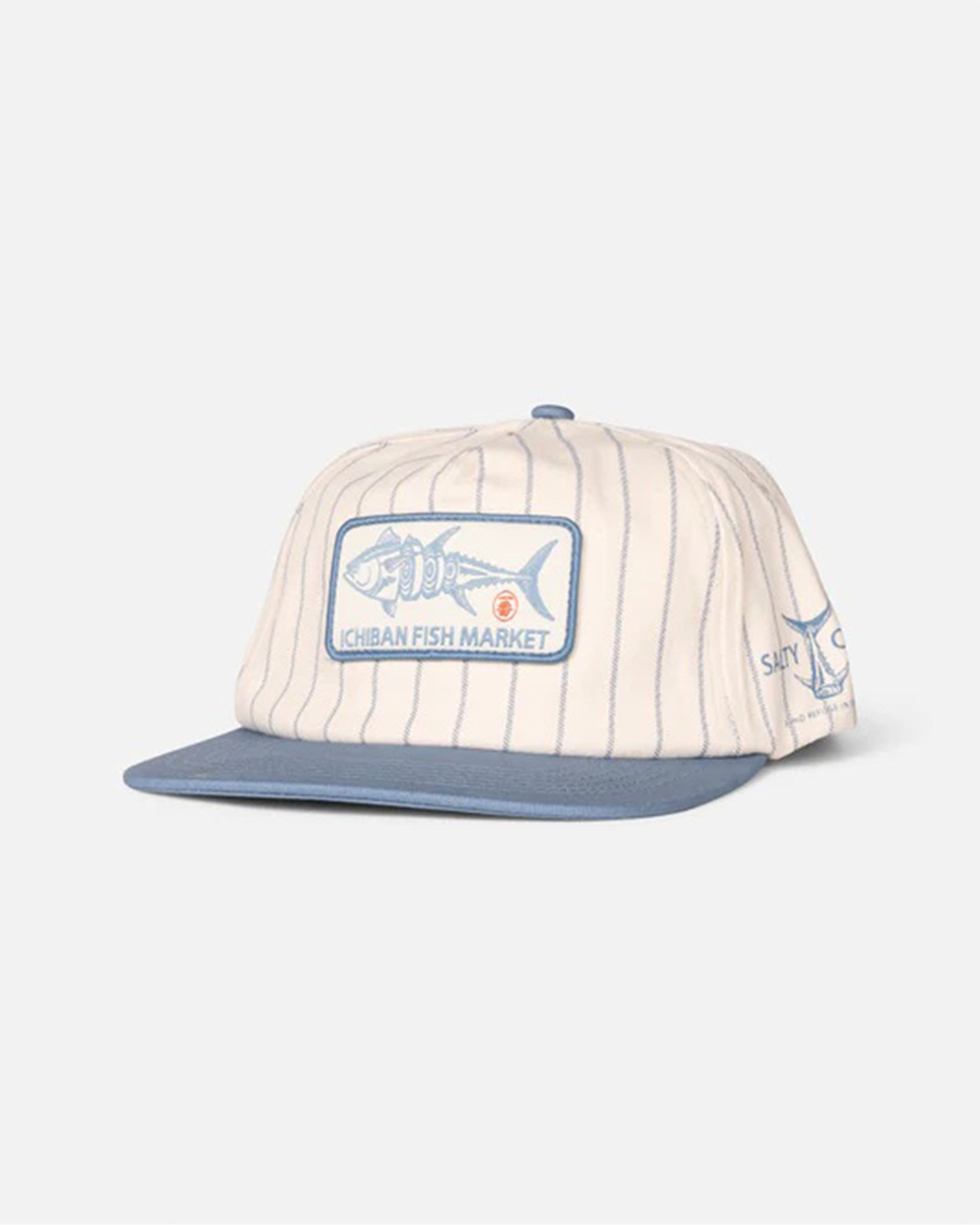 Salty Crew Fish Market Snapback Hat - Off White/Slate