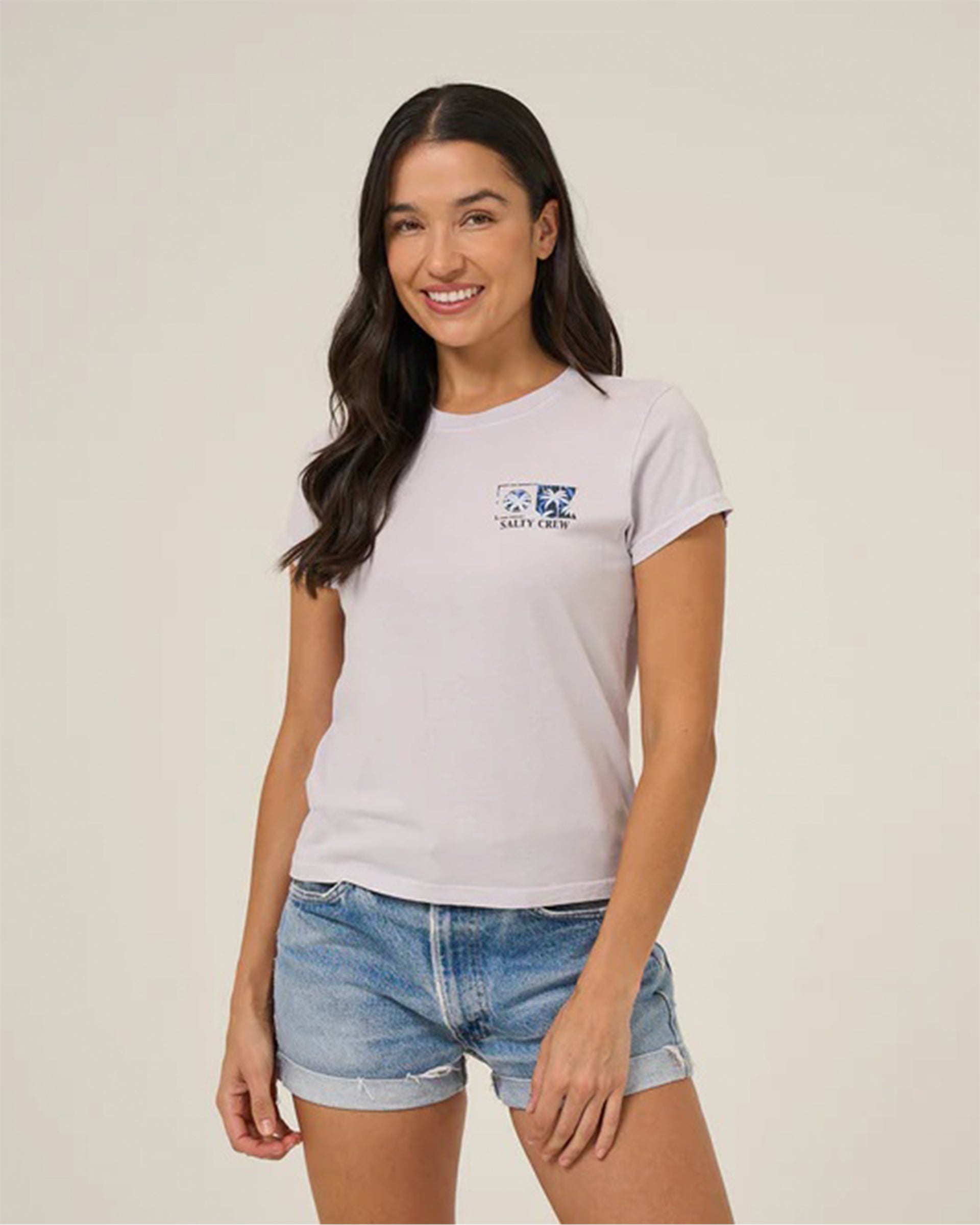 Salty Crew Women's Flagship Fill Modern Short Sleeve T-Shirt - Lilac Fog