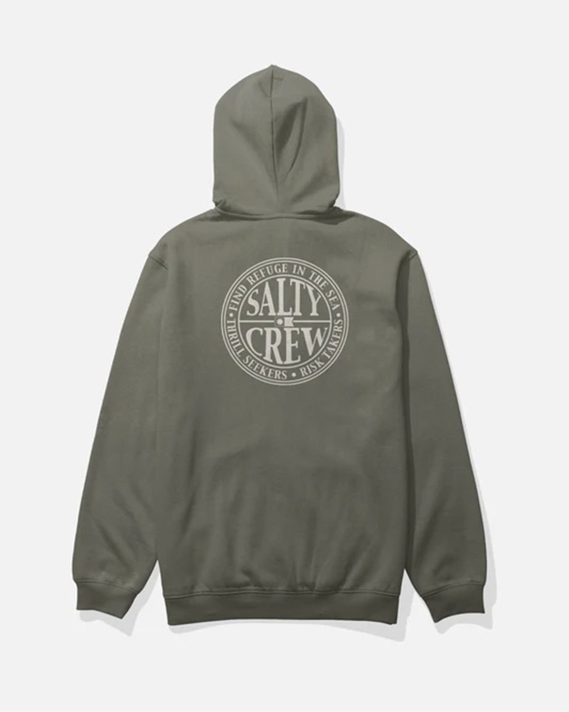 Salty Crew Global Zip-Up Fleece Hoodie - Dusty Olive