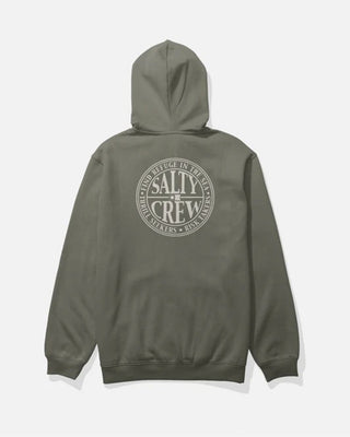 Salty Crew Global Zip-Up Fleece Hoodie - Dusty Olive
