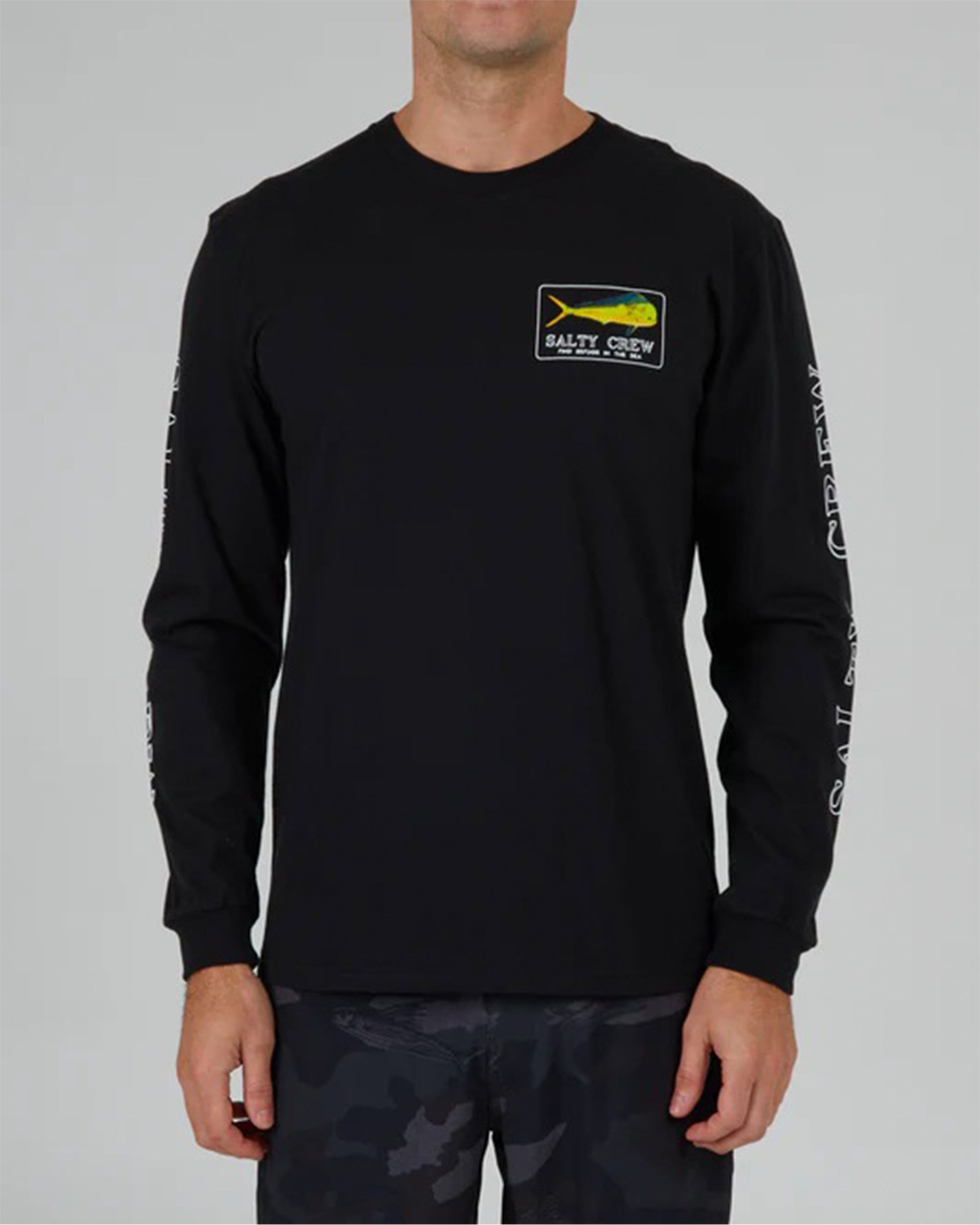 Salty Crew Golden Mahi L/S Shirt- Black