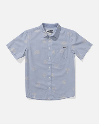 Salty Crew Boy's Good Vibes Woven Shirt - Blue Fog
