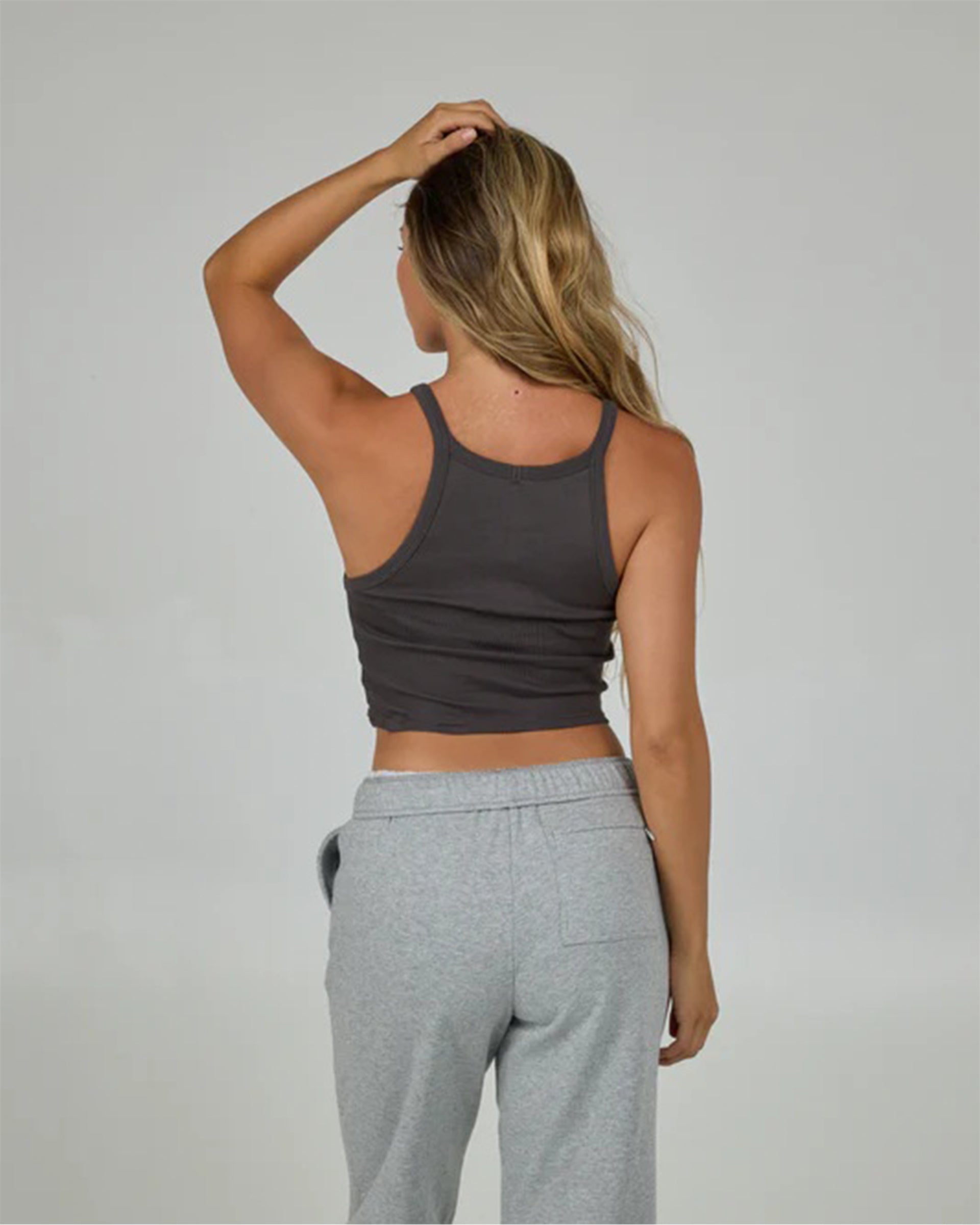 Salty Crew Women's Island Time Tank - Charcoal