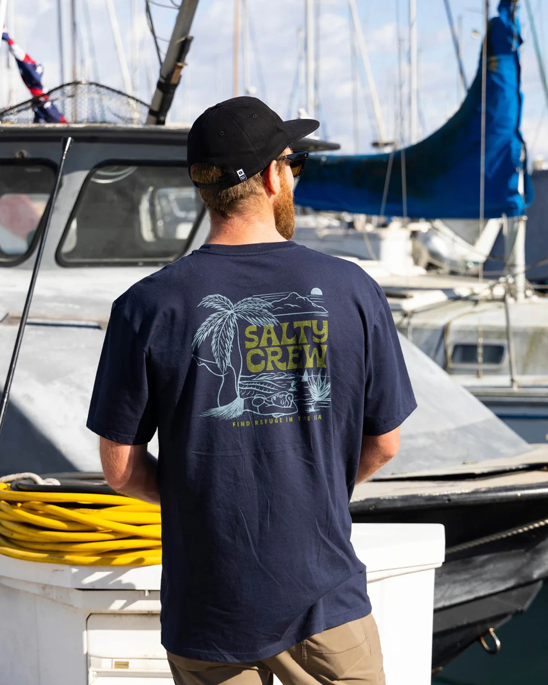 Salty Crew Legs Premium Short Sleeve T-Shirt - Navy