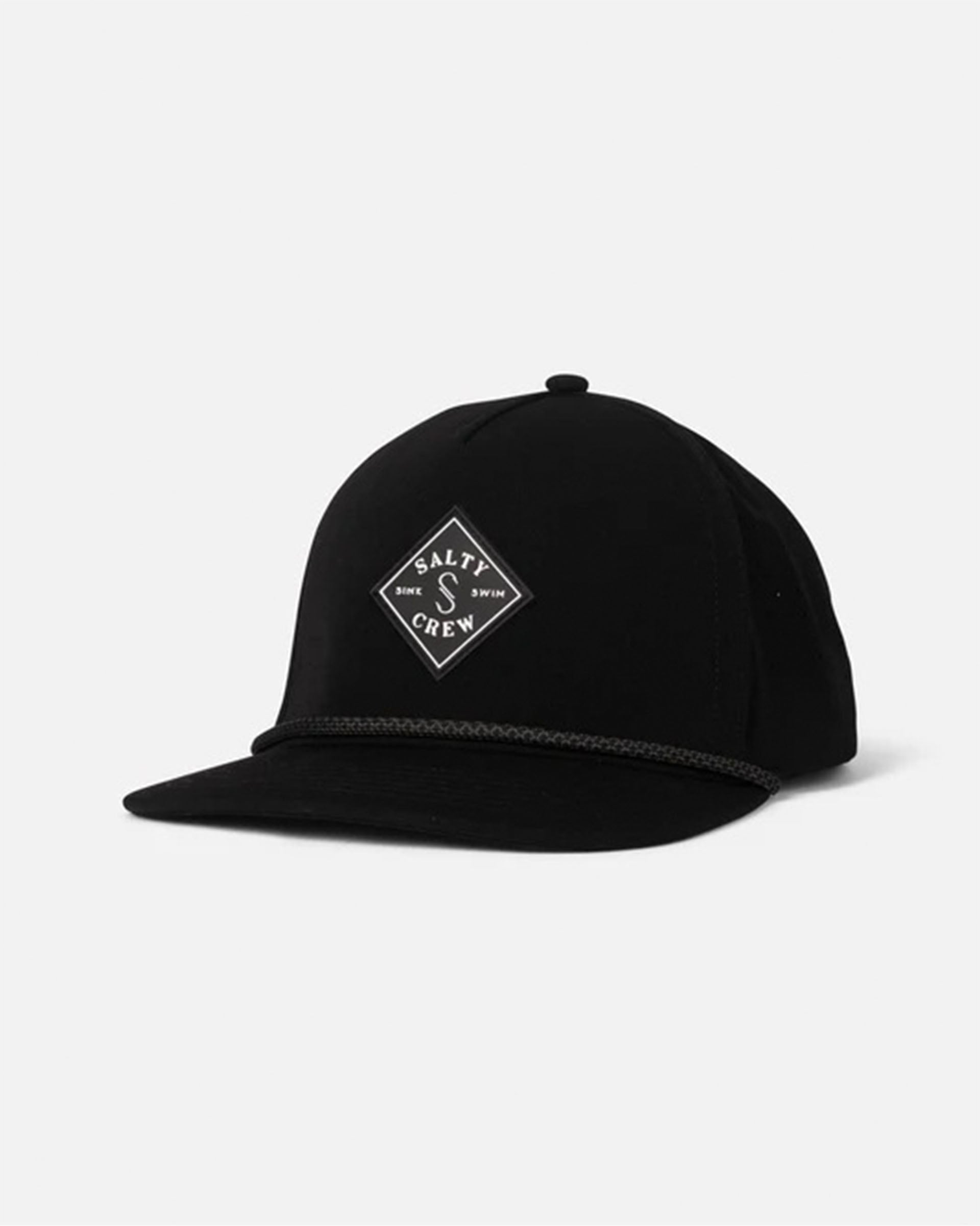 Salty Crew Long Range Snapback Hat - Black