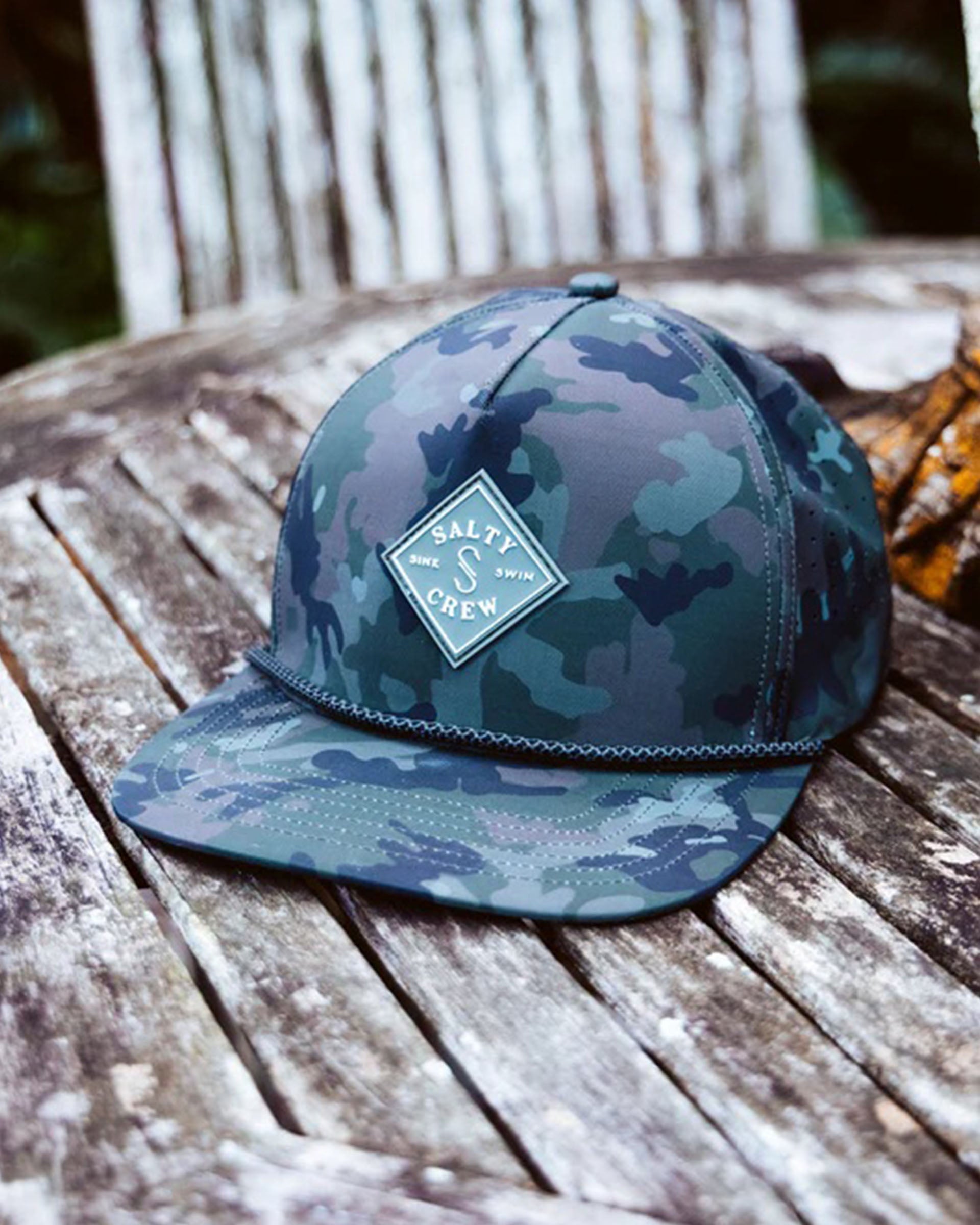 Salty Crew Long Range Tech Snapback Hat - Camo