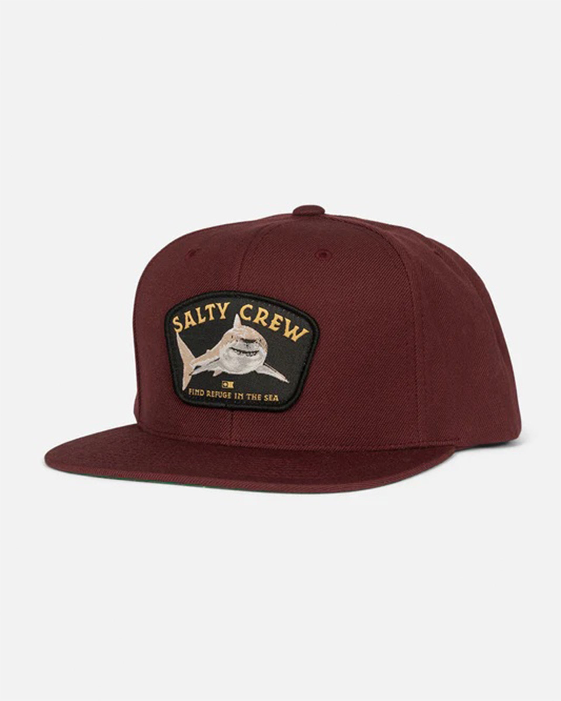 Salty Crew Lurking 6 Panel Hat - Burgundy