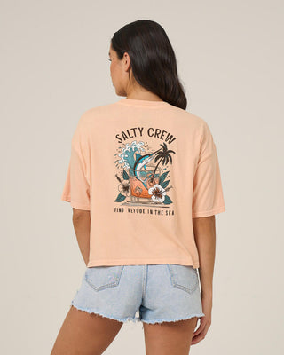 Salty Crew Women's Mai Tai Tails Skimmer T-Shirt - Apricot