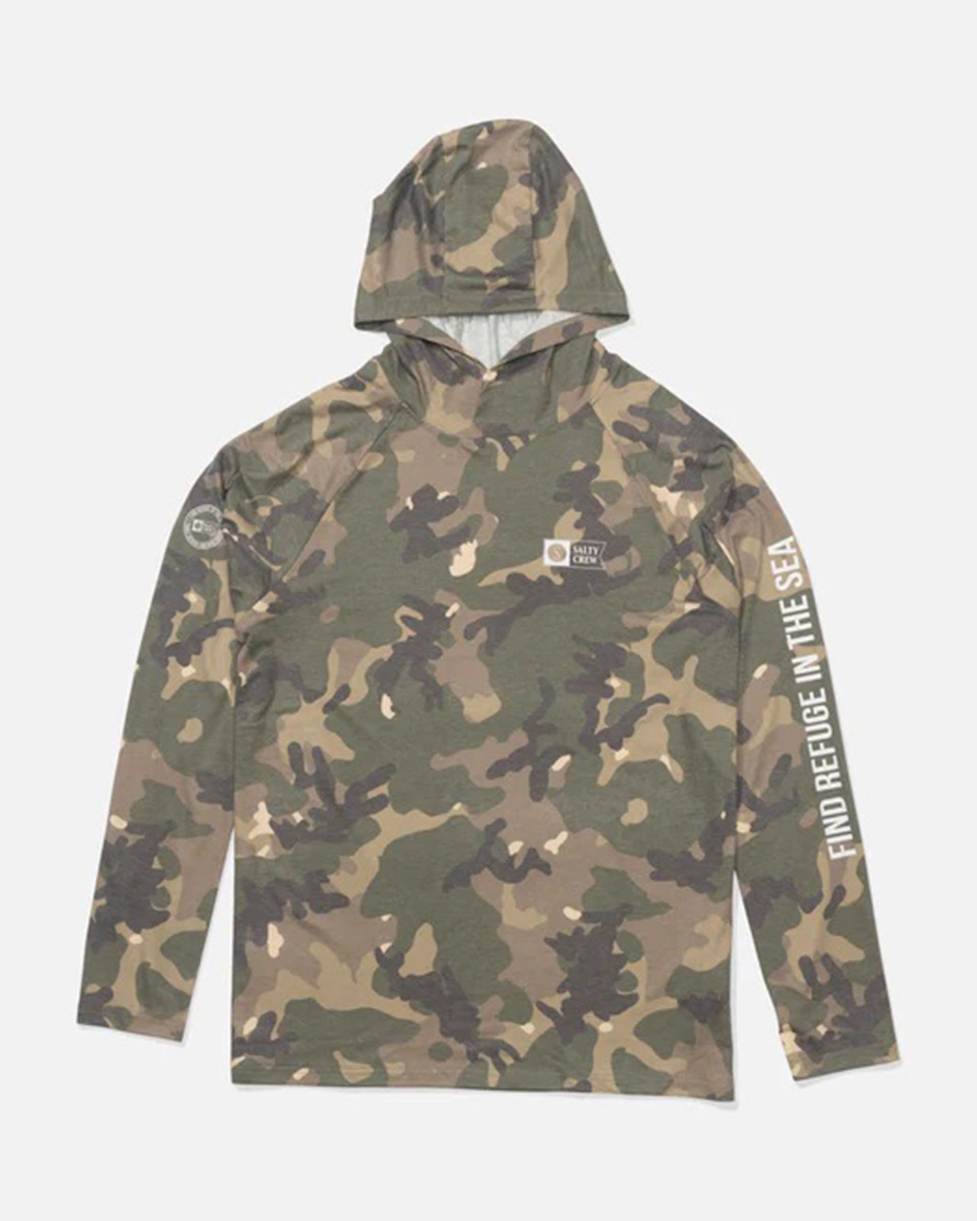 Salty Crew Mariner Lite UV Hoodie - Green Camo