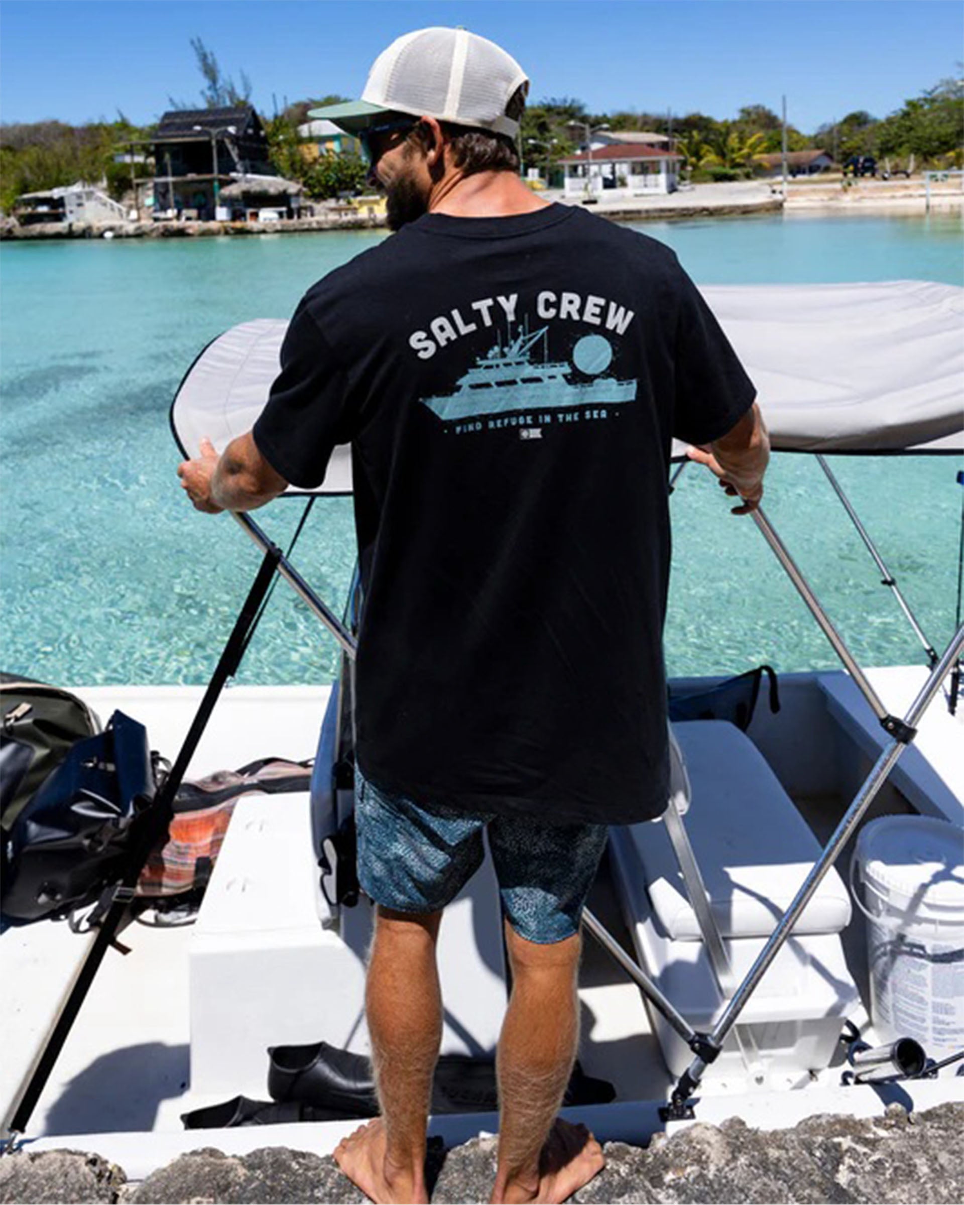 Salty Crew Overnight Short Sleeve T-Shirt - Black
