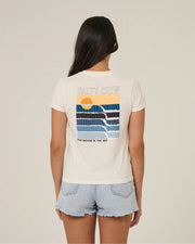 Salty Crew Women's Retro Wave Modern Short Sleeve T-Shirt - Off White