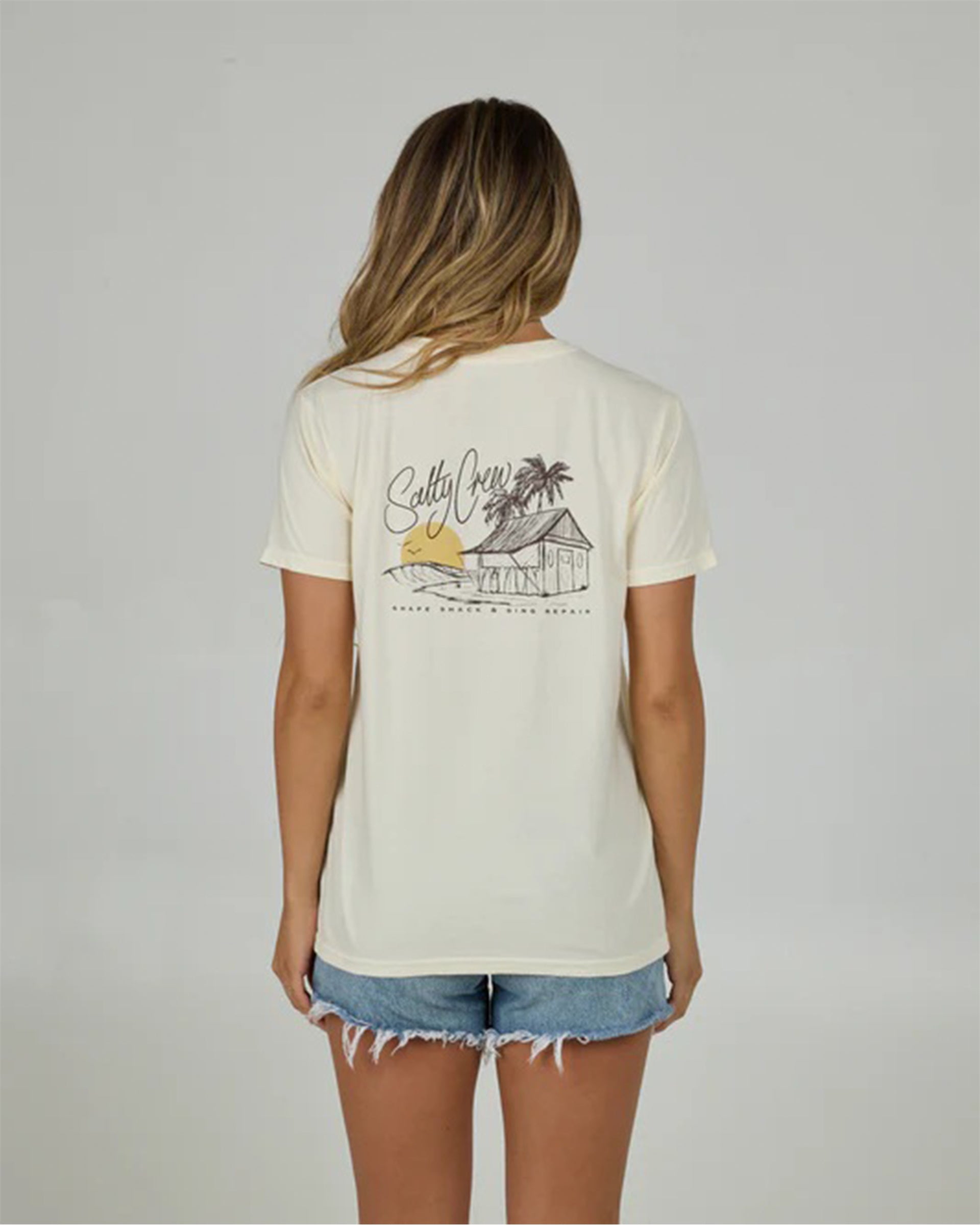 Salty Crew Maglietta da donna Bruce Boyfriend, nero, S Salty Crew Maglietta da donna Bruce Boyfriend, nero, S