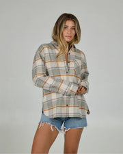 Salty Crew Women's Shore Break Flannel - Clay Grey