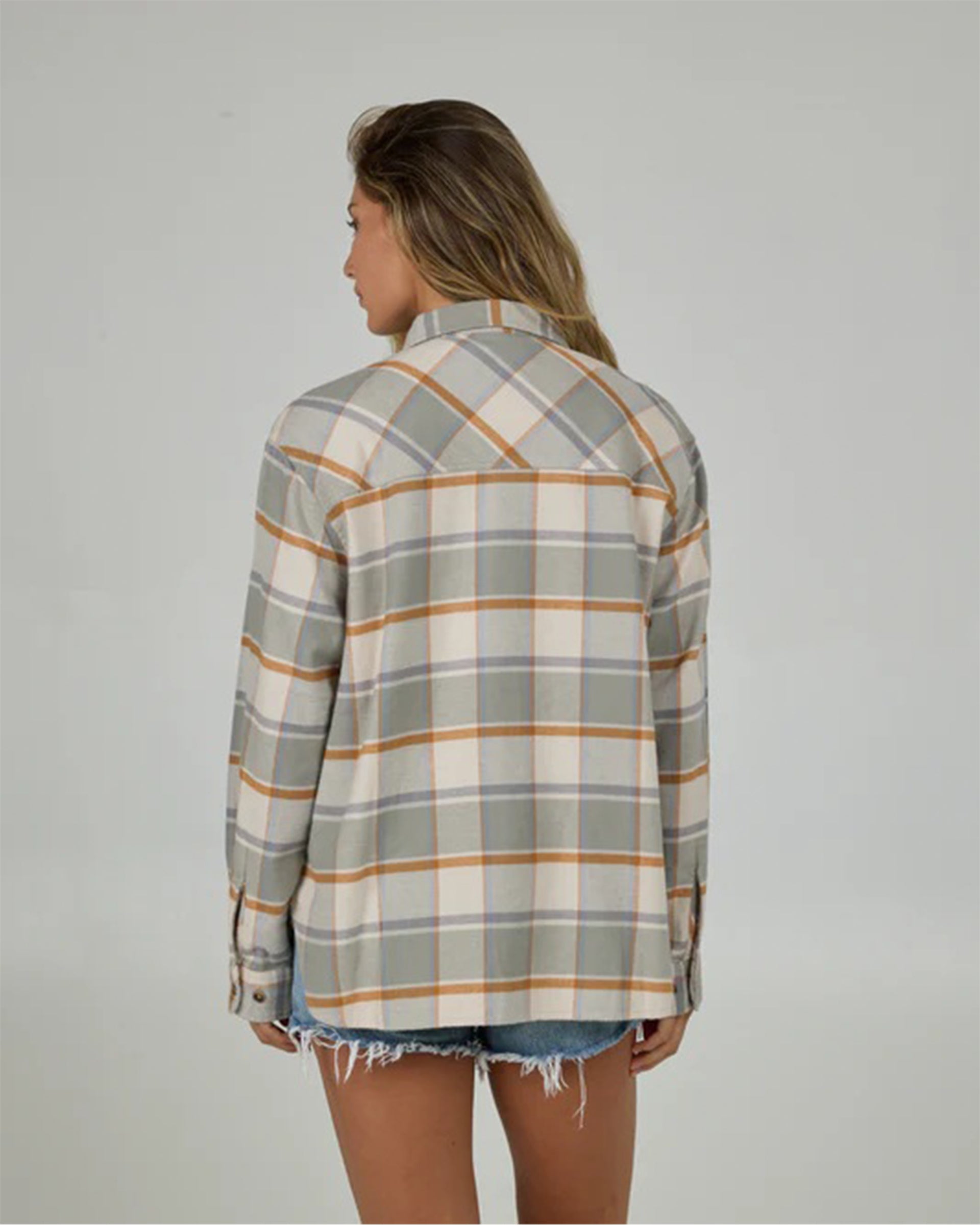 Salty Crew Women's Shore Break Flannel - Clay Grey