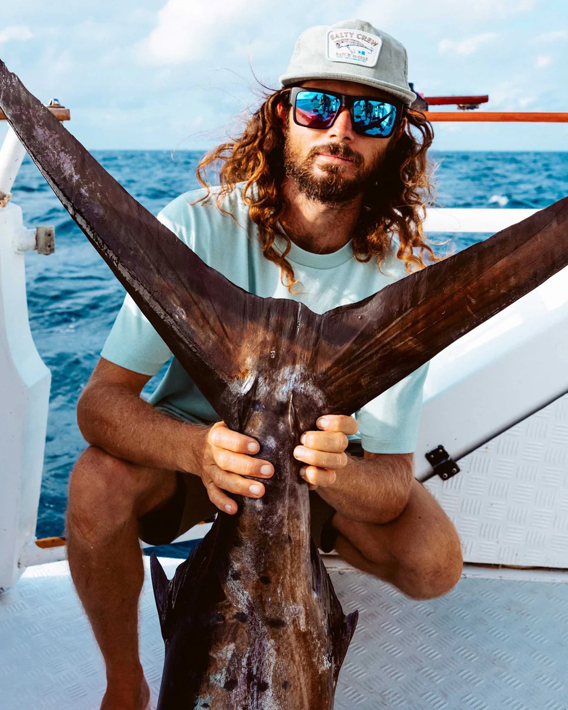 Salty Crew Snag It 5 Panel Hat - Marine