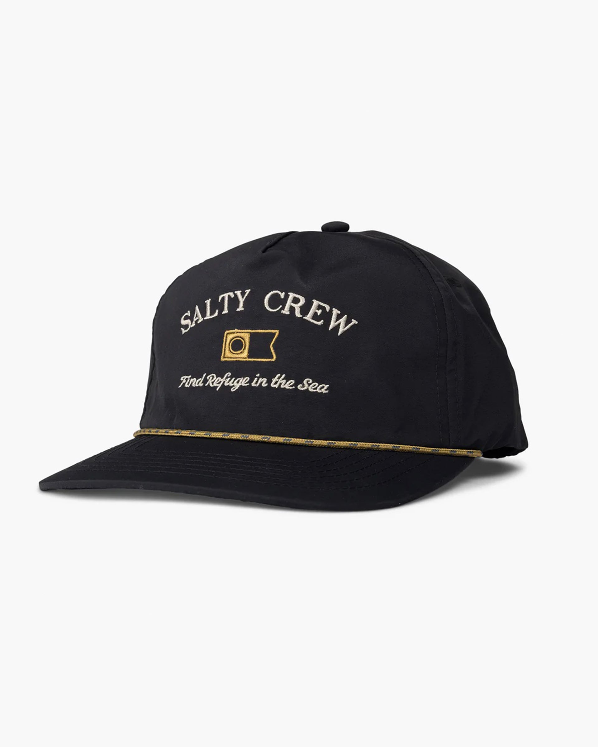 Salty Crew Steadfast 5 Panel Hat - Black