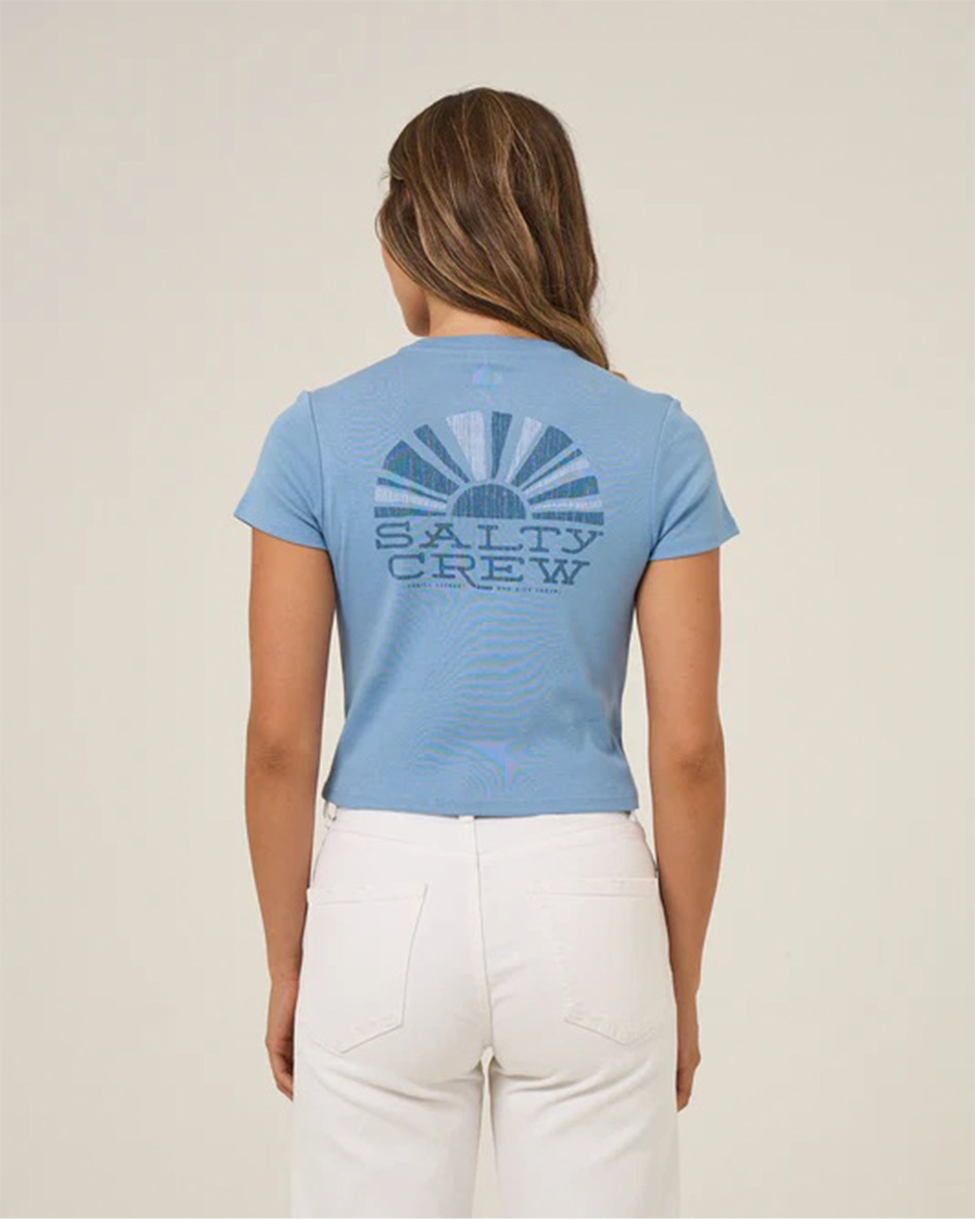 Salty Crew Women's Sunshine Baby Short Sleeve T-Shirt - Ash Blue