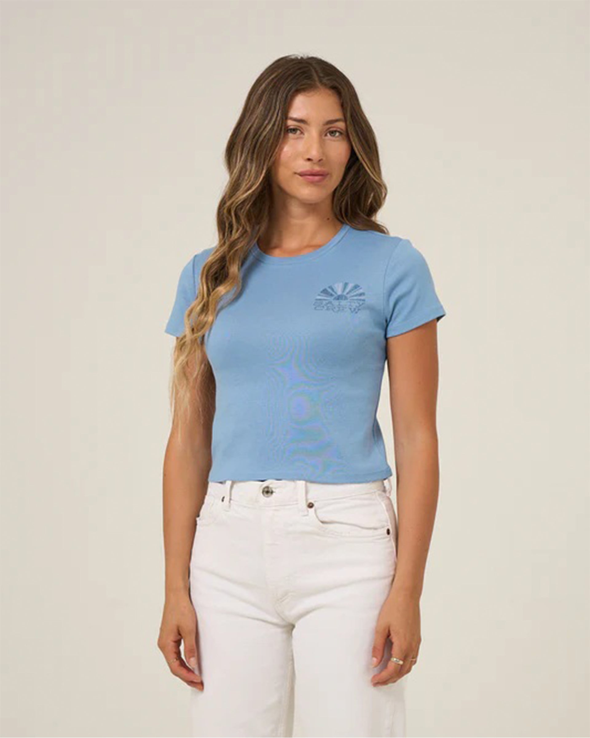 Salty Crew Women's Sunshine Baby Short Sleeve T-Shirt - Ash Blue