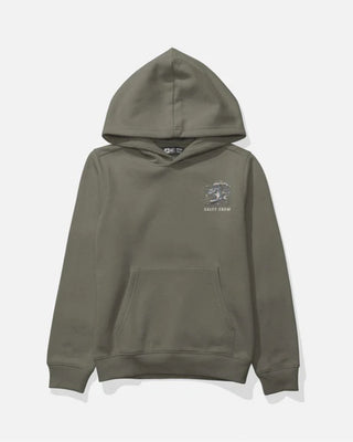 Salty Crew Boy's Surf Shark Fleece Hoodie - Dusty Olive
