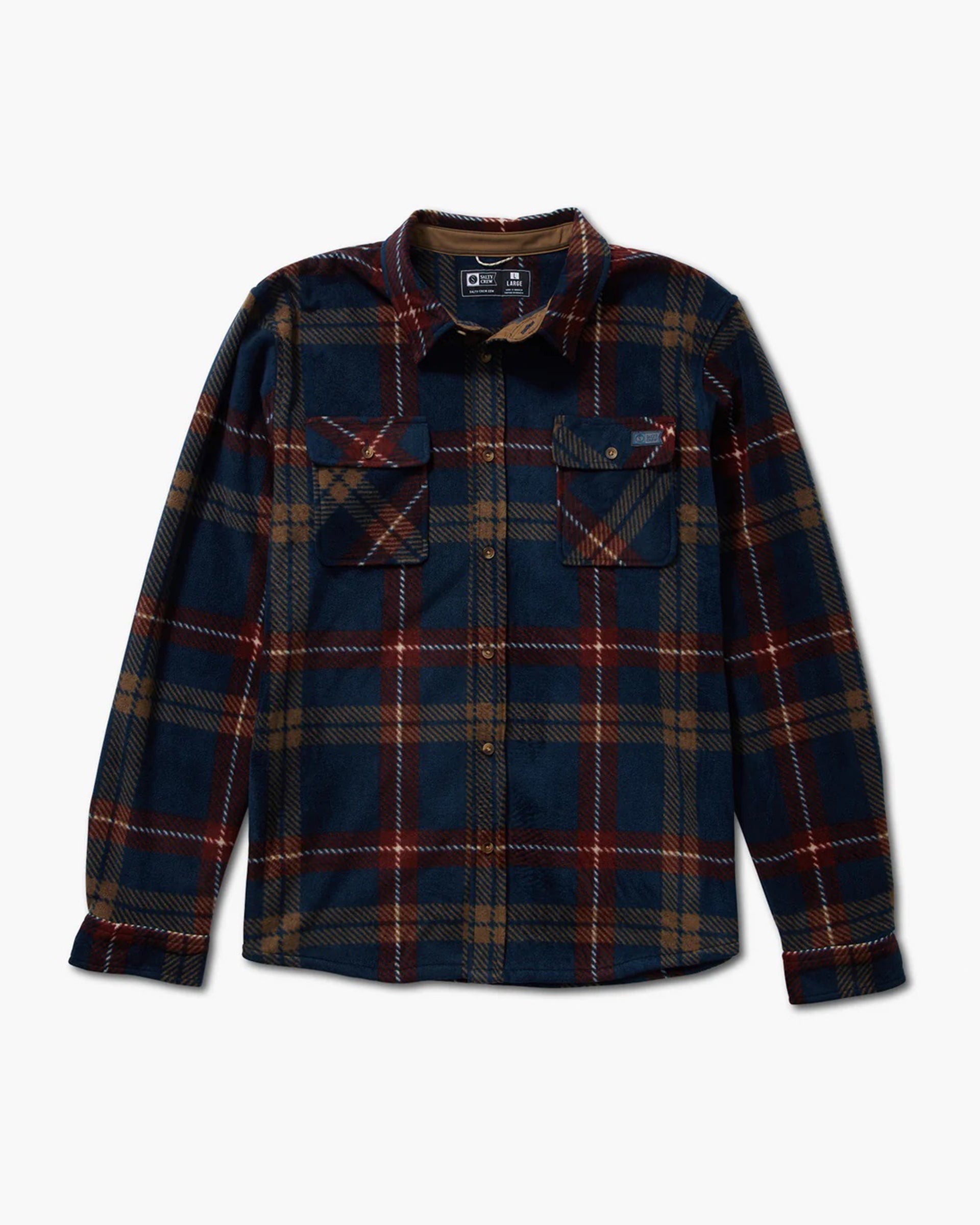 Salty Crew Swellter Polar Fleece Shirt - Navy