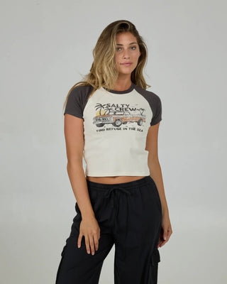 Salty Crew Women's&nbsp;Tailgate Raglan Baby T-Shirt - Charcoal