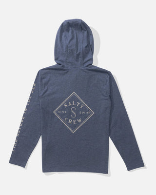Salty Crew Boy's Tippet Tech Tee Hood - Navy