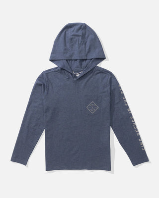 Salty Crew Boy's Tippet Tech Tee Hood - Navy