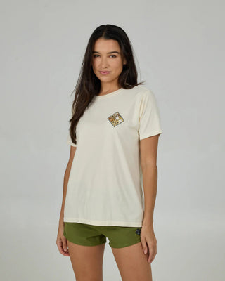 Salty Crew Tippet Fill Boyfriend Short Sleeve T-Shirt -Off White
