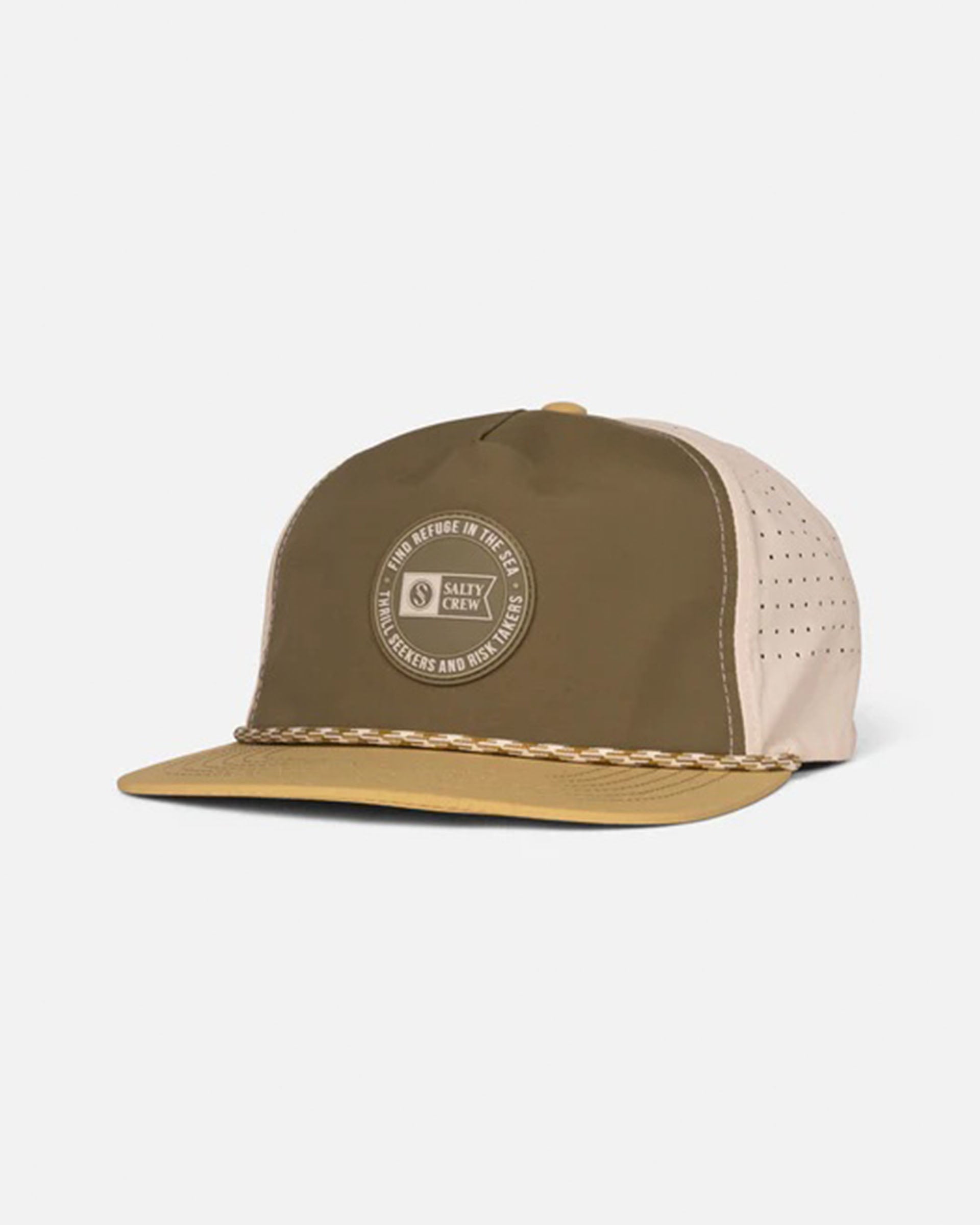Salty Crew Topshot Tech Snapback - Olive/Gold