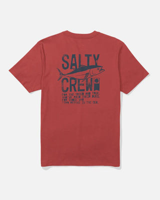 Salty Crew Tried And True Short Sleeve T-Shirt - Washed Red