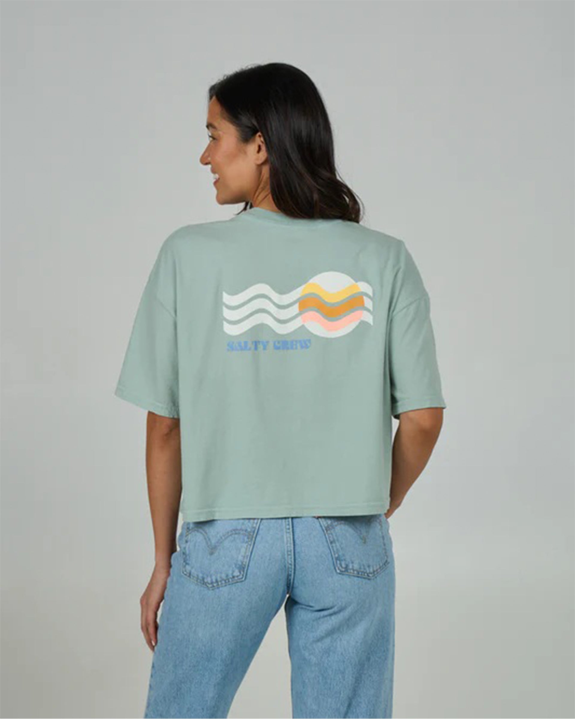 Salty Crew Women's Waves Skimmer Short Sleeve T-Shirt - Meadow Green