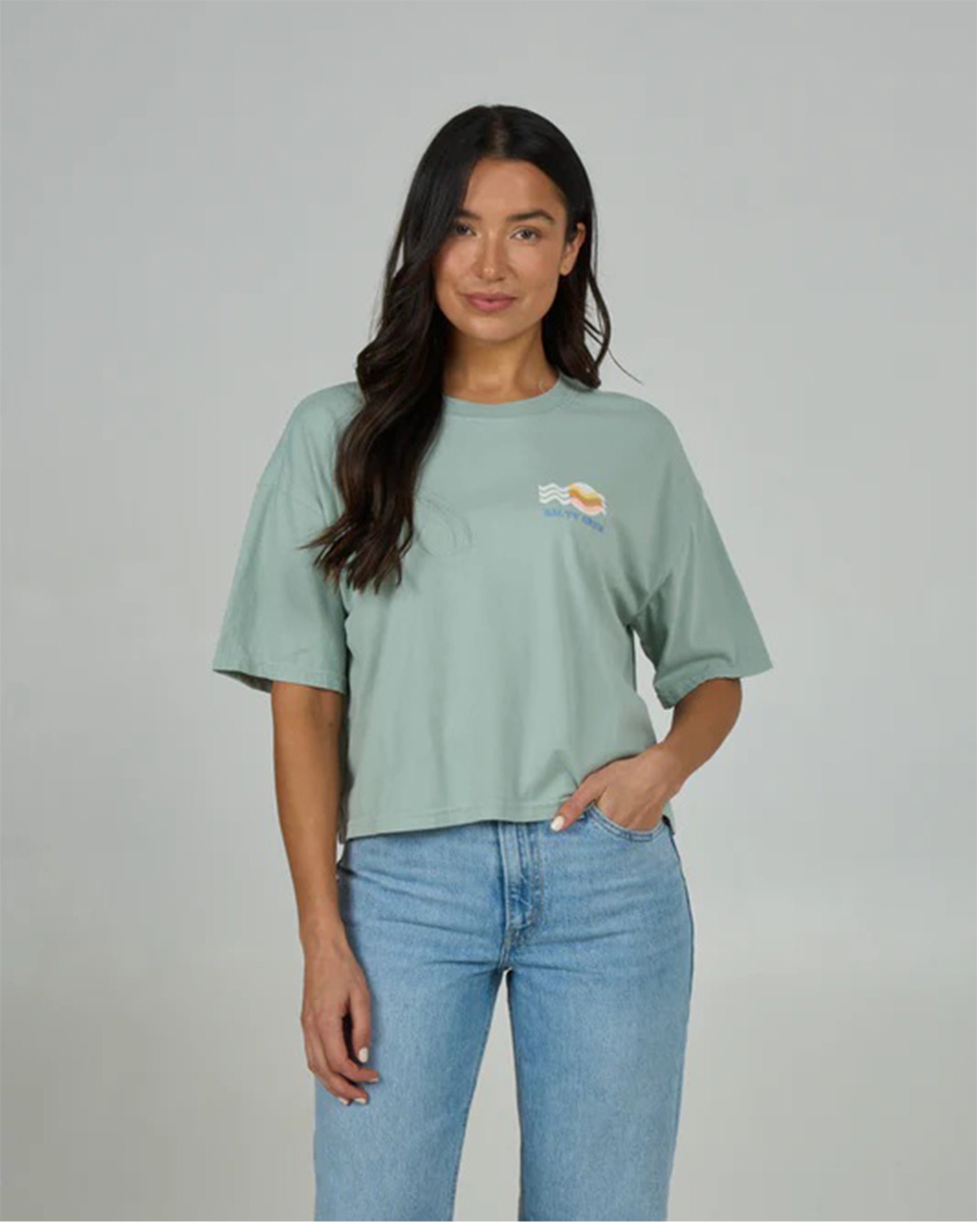 Salty Crew Women's Waves Skimmer Short Sleeve T-Shirt - Meadow Green
