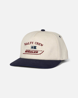 Salty Crew Whaler Snapback Hat - Off White