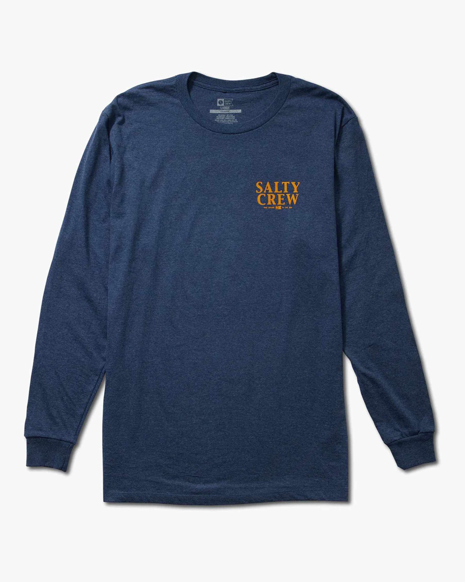 Salty Crew Yellowfin Classic Long Sleeve Tee - Navy Heather