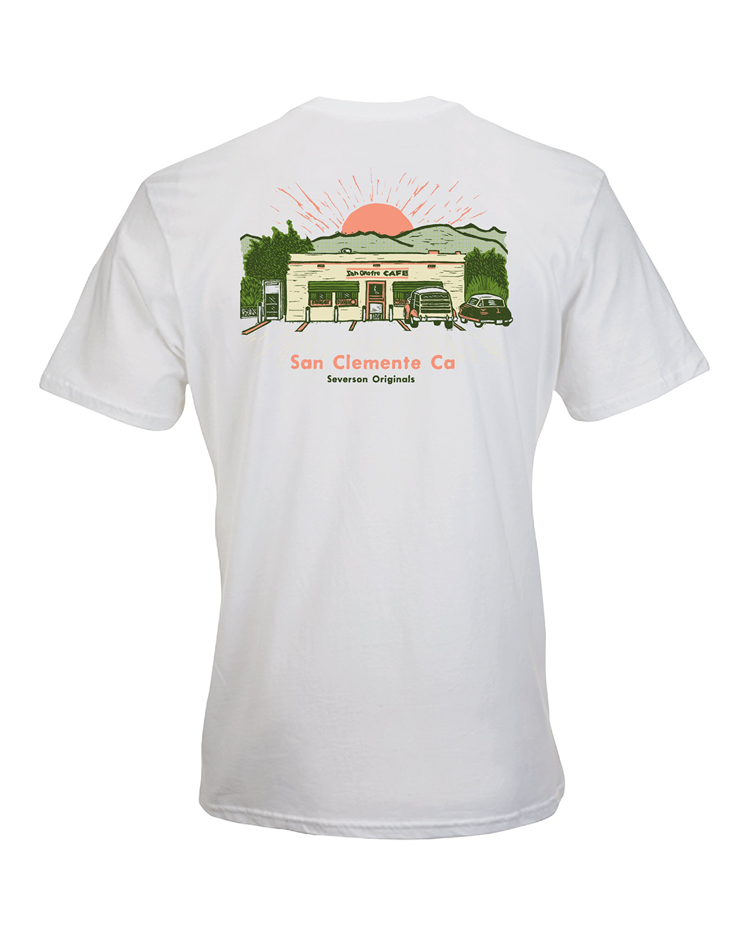 Severson Originals San Onofre Cafe T-Shirt- White