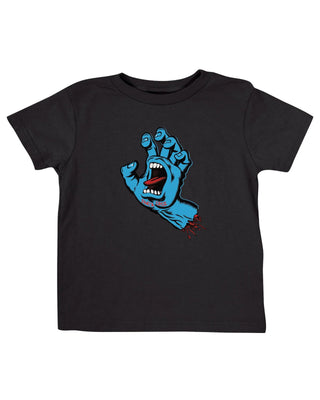 (18M-7) Kids Screaming Hand Front S/S T-Shirt - Black