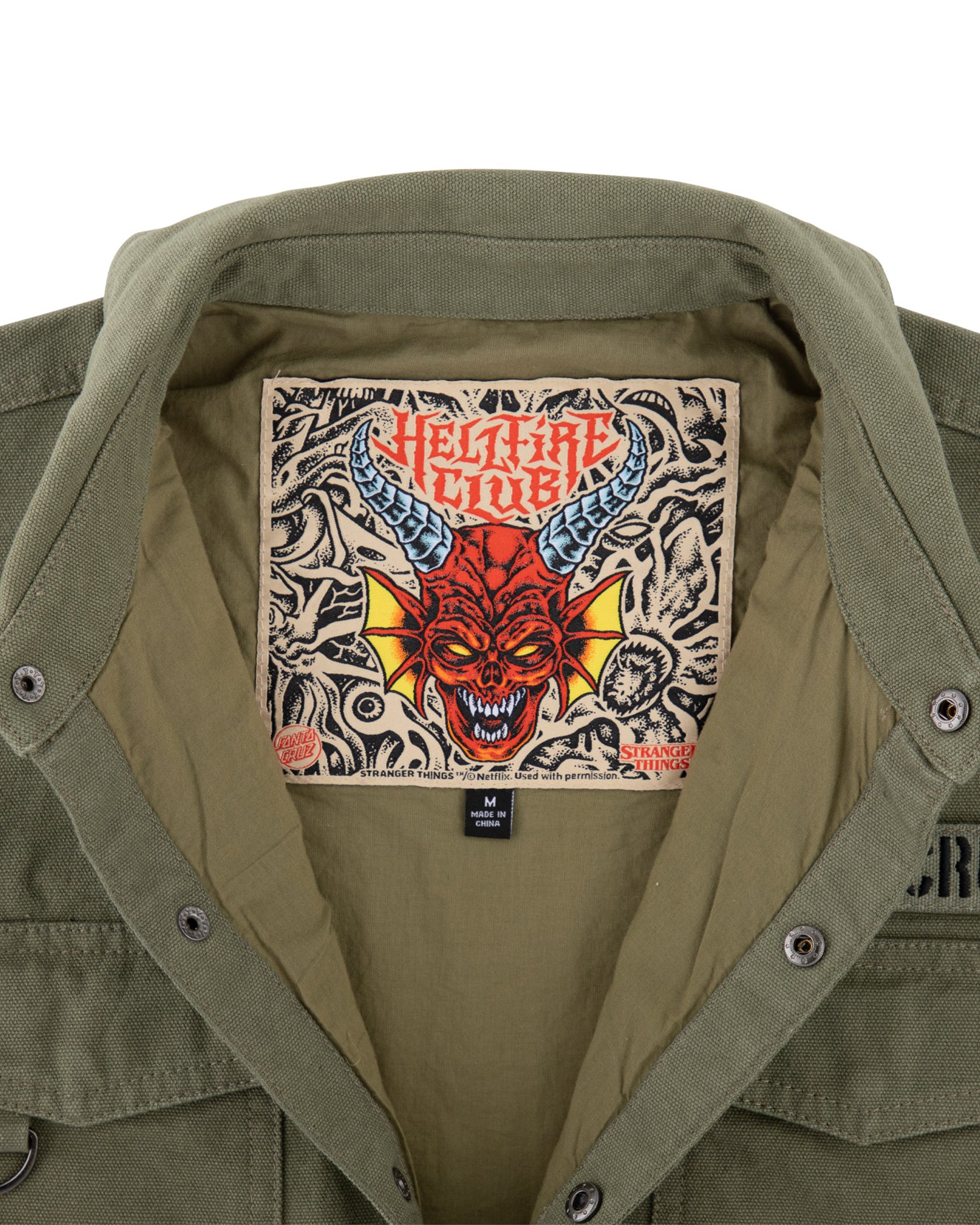 Santa Cruz Stranger Things Crawl Military Jacket - Army