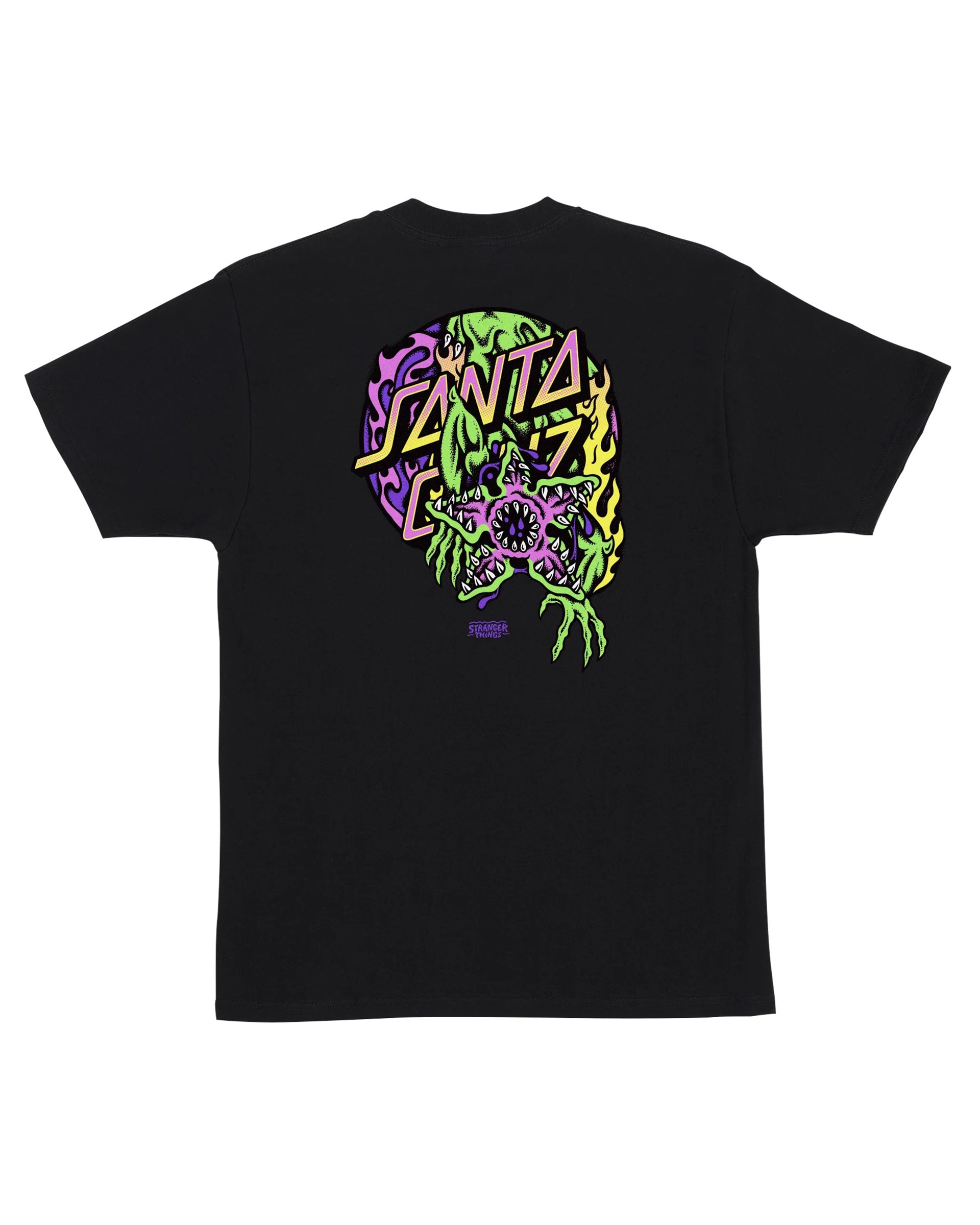 Santa Cruz Stranger Things Demogorgon Dot Short Sleeve T-Shirt - Black