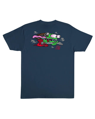 Santa Cruz Stranger Things Eddie Slasher Short Sleeve T-Shirt - Blue Dusk