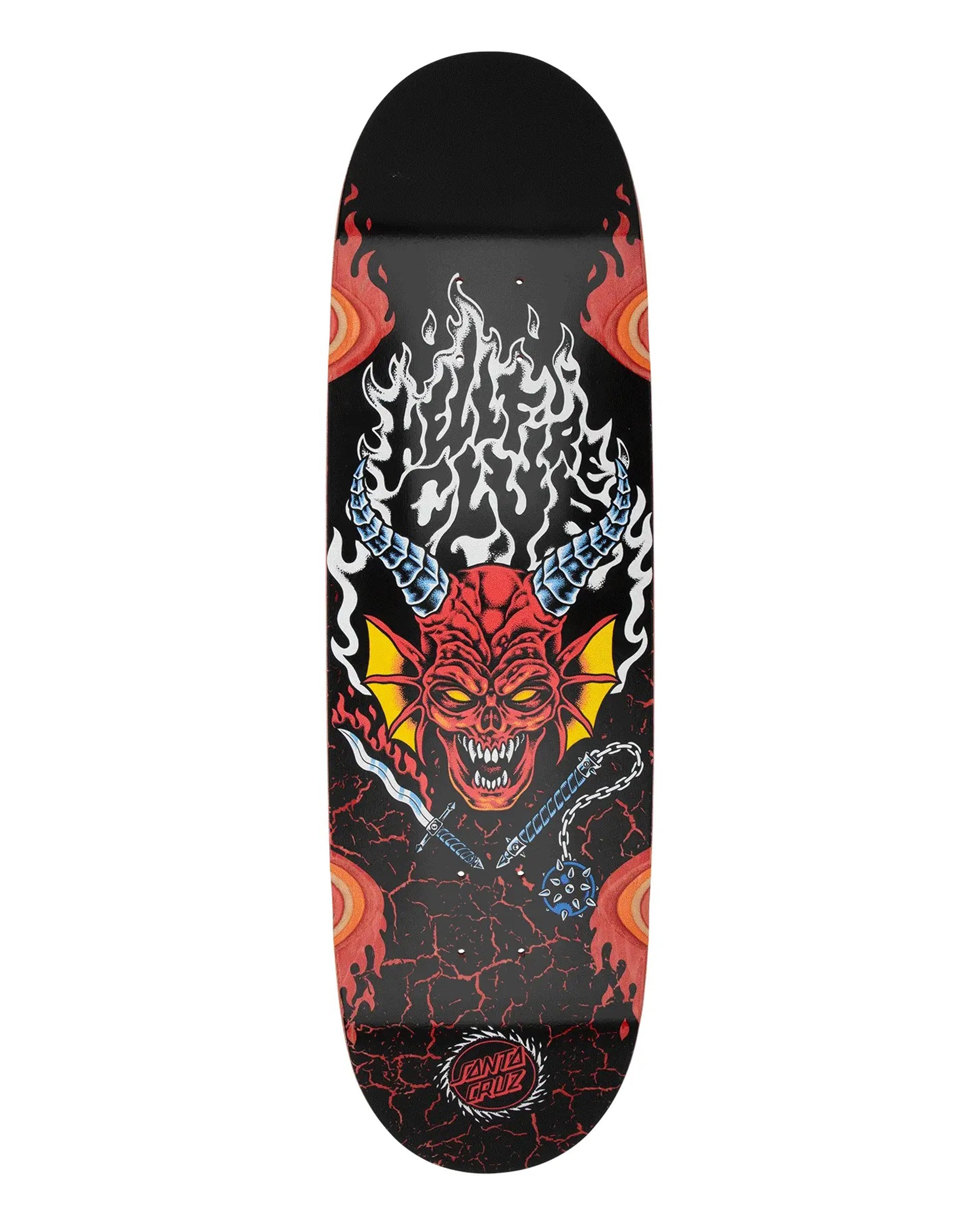 Santa Cruz Stranger Things Hellfire Club Flames 9" Deck