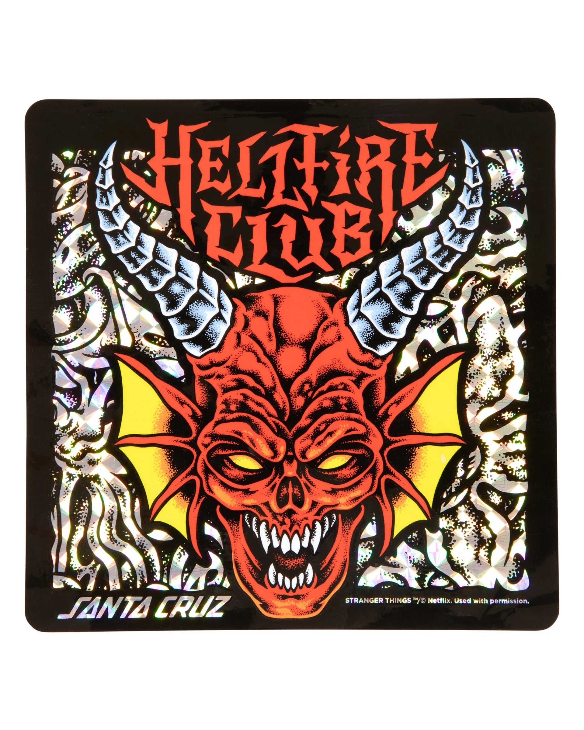 Santa Cruz Stranger Things Hellfire Club Flames 9" Deck