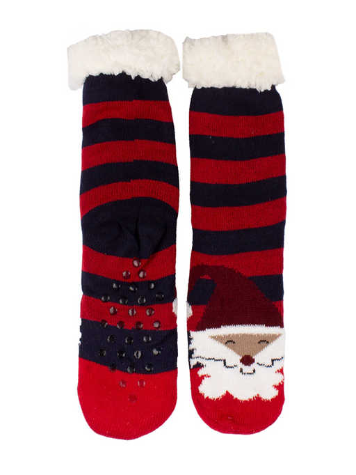Santa Face Christmas Sherpa Socks 2023
