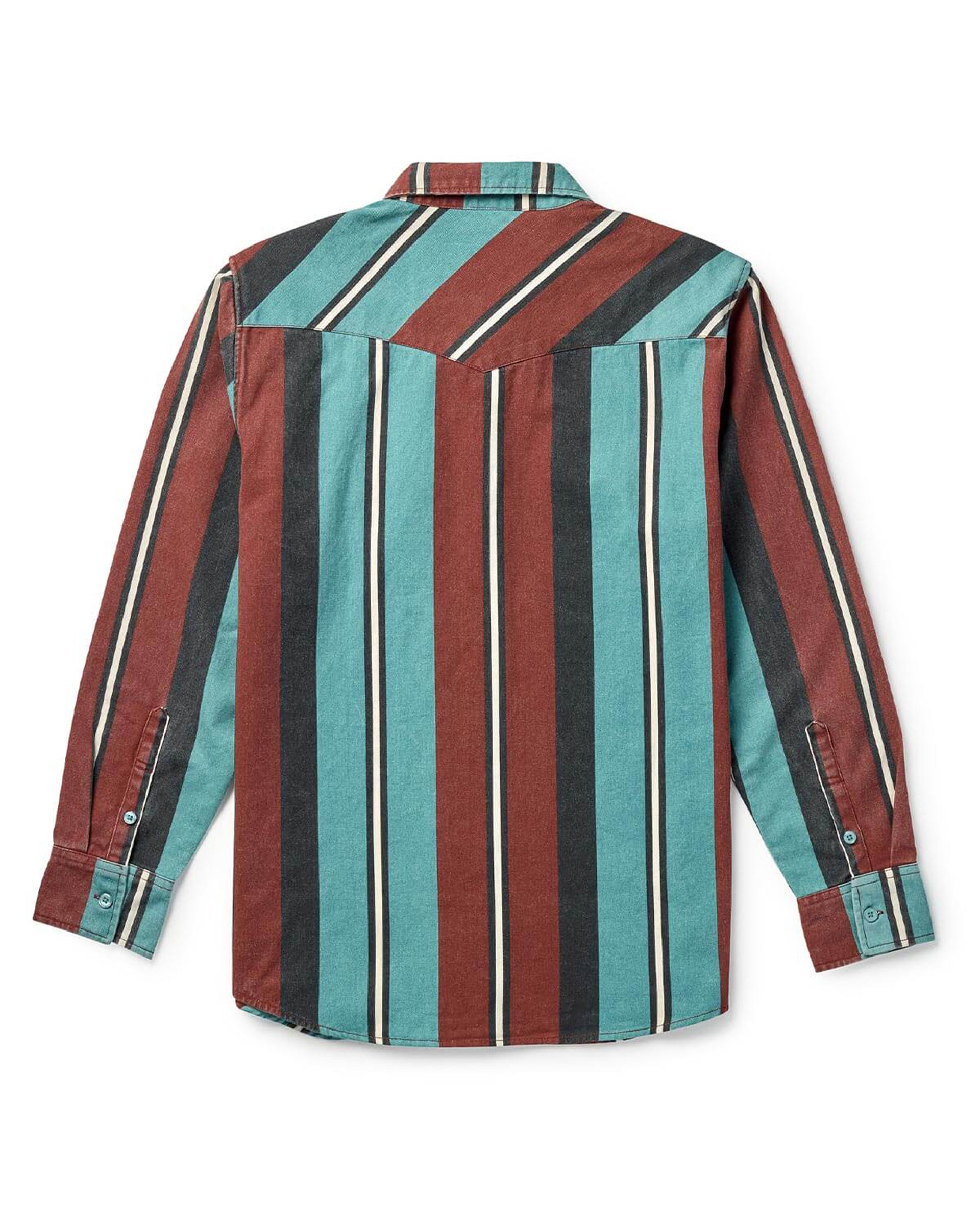 Seager Co. Amarillo Long Sleeve Shirt - Turquoise Stripe