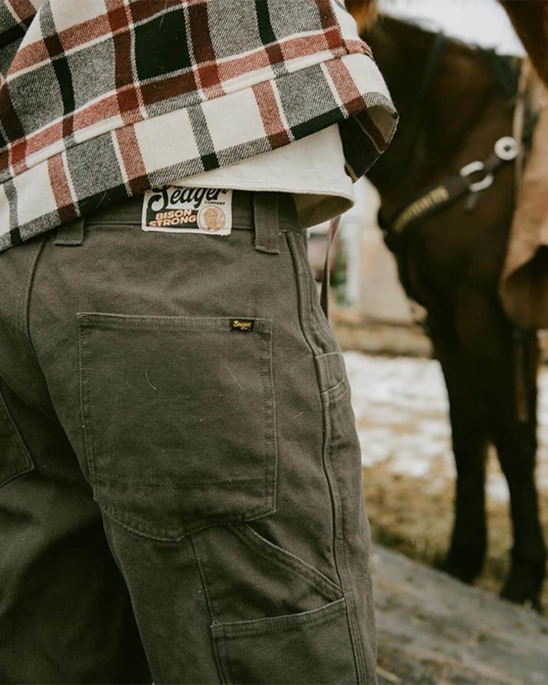 Seager Co. Bison Canvas Pant - Darkwood