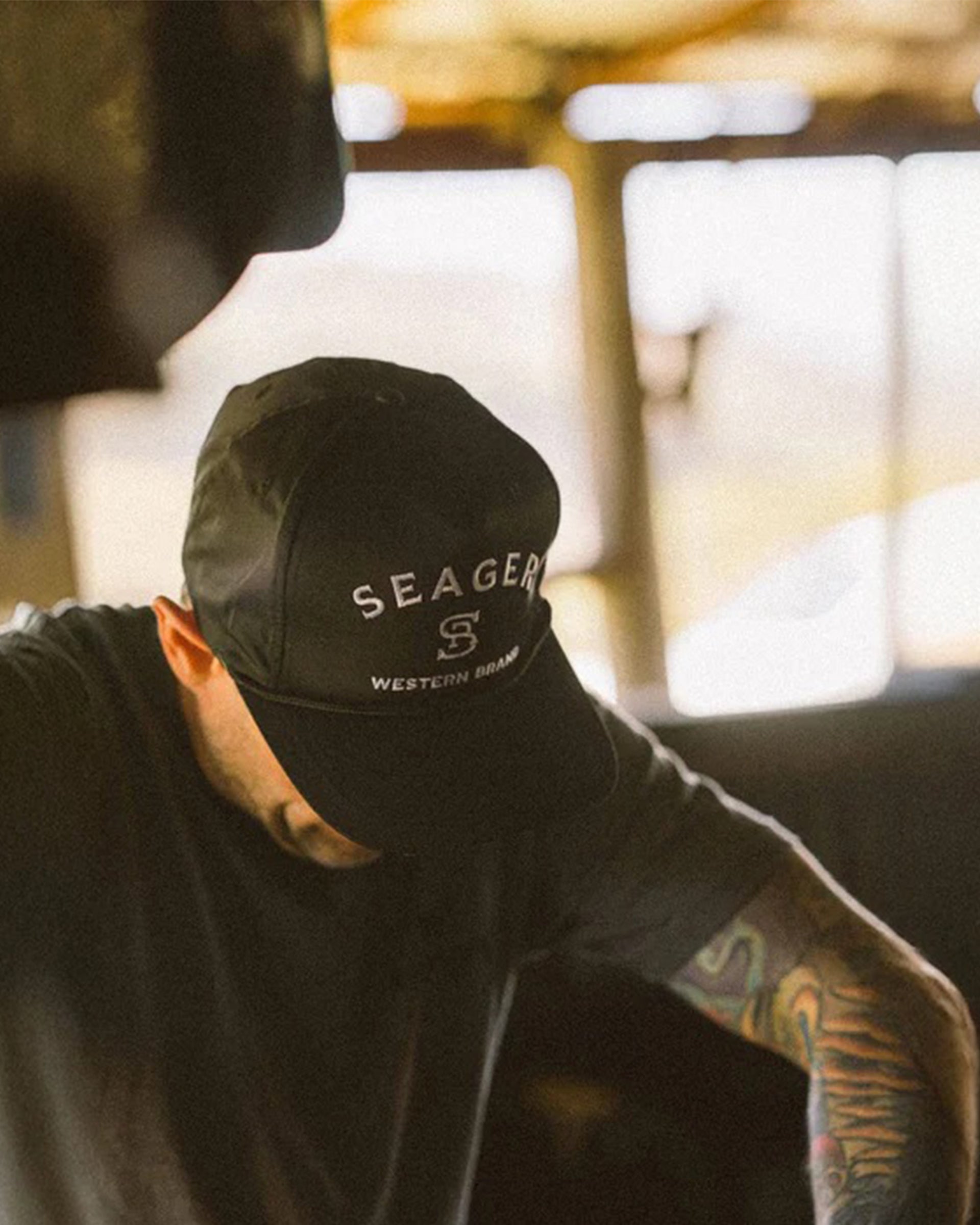 Seager Co. Branded Snapback Hat - Black