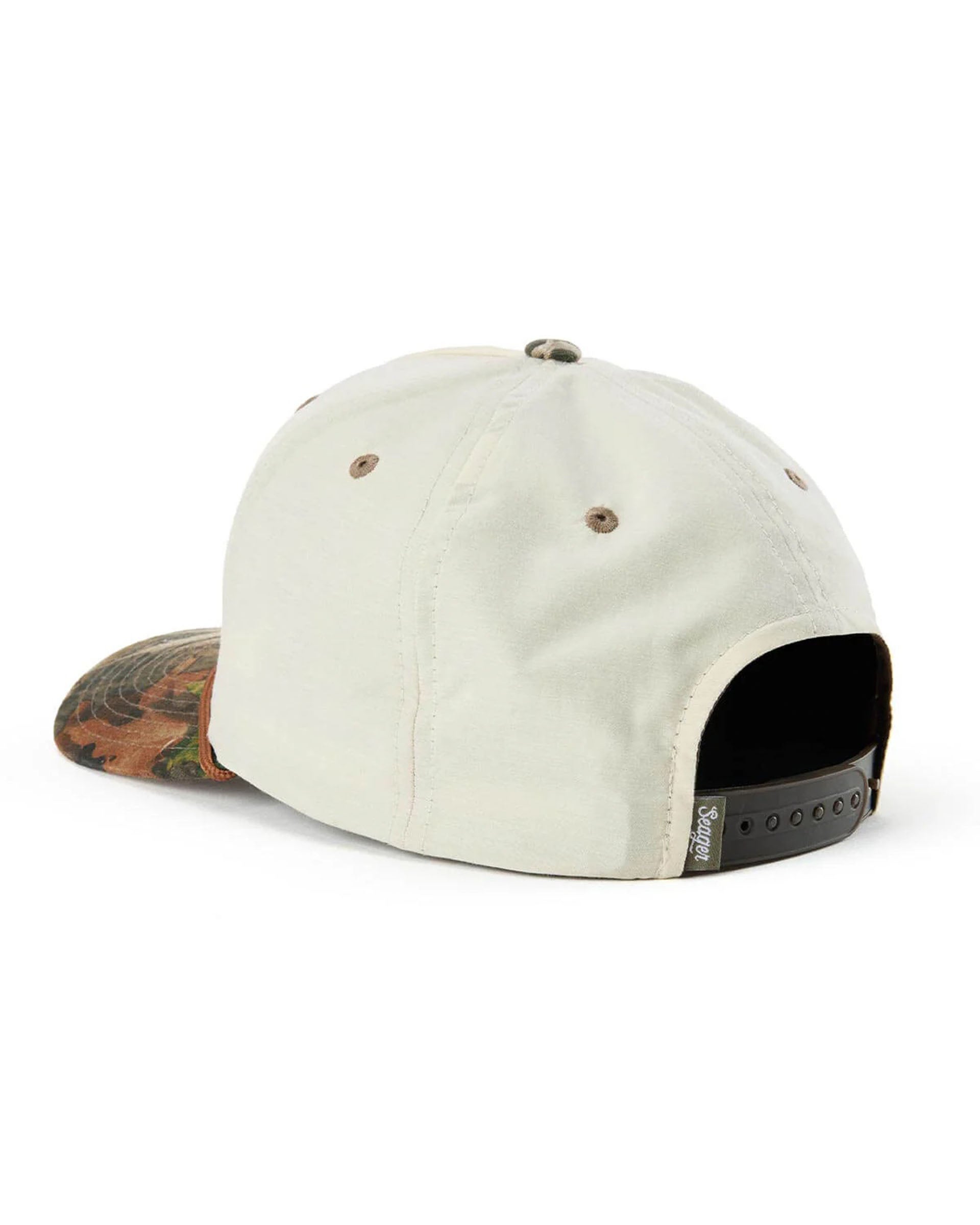 Seager Co. Branded Snapback Hat - Cream/Camo