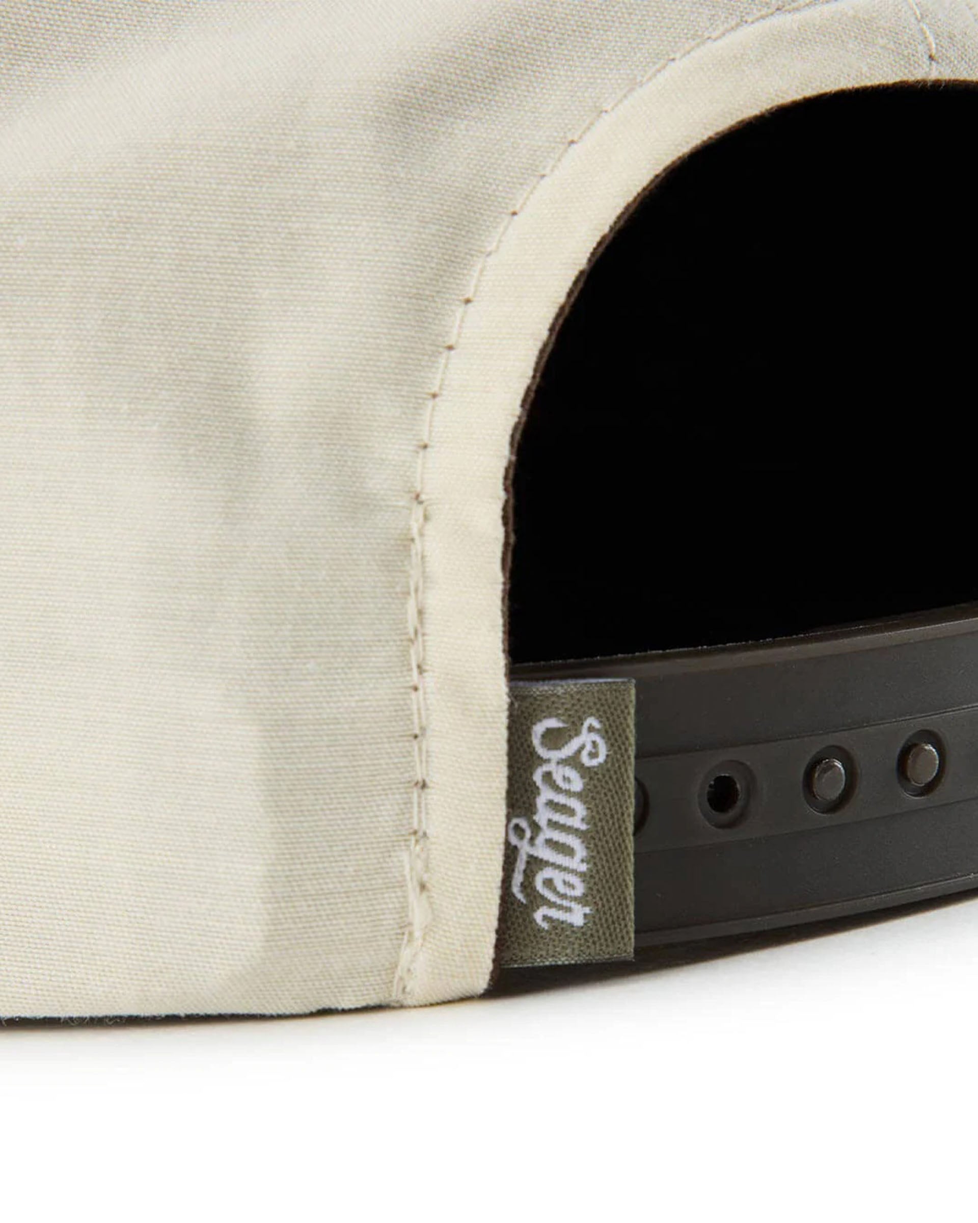 Seager Co. Branded Snapback Hat - Cream/Camo