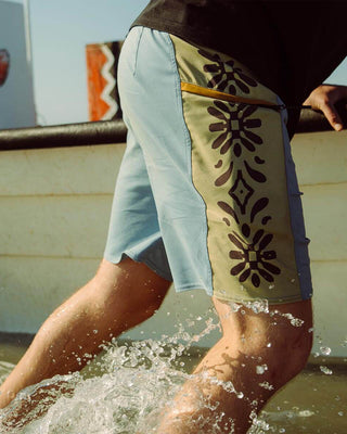 Seager Co. Capo Panel Boardshort - Faded Denim