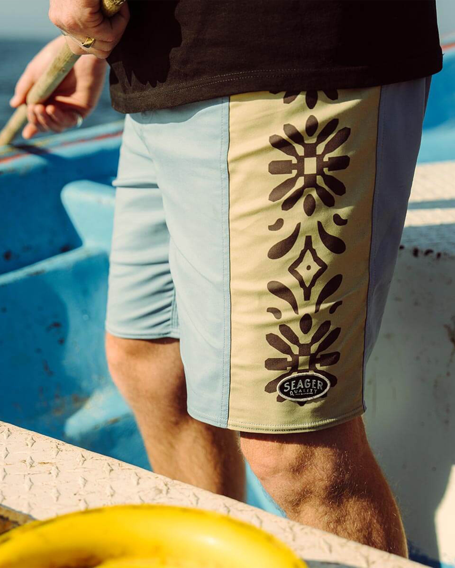 Seager Co. Capo Panel Boardshort - Faded Denim
