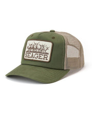 Seager Co. Herd Trucker Snapback Hat - Army Green